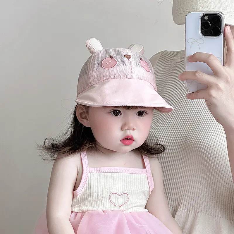 Baby Cartoon Sun Hat with Big Brim - Image 4