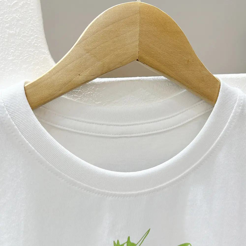 2025 Kids Cartoon Print T-Shirt White Short Sleeve - Image 6