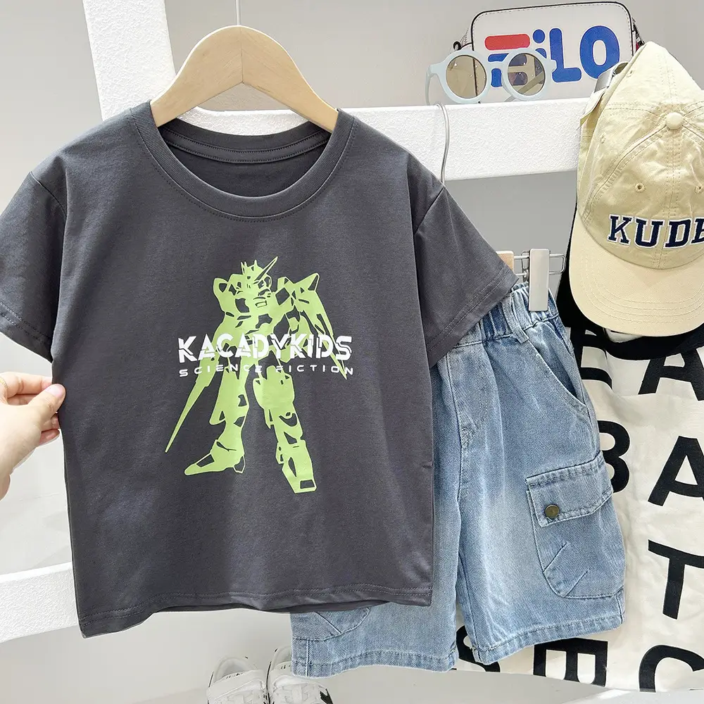 2025 Kids Cartoon Print T-Shirt White Short Sleeve — feature 3