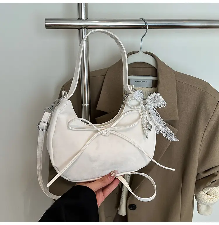 Pink Bow Shoulder Bag for Women Commute 2025 - Image 3