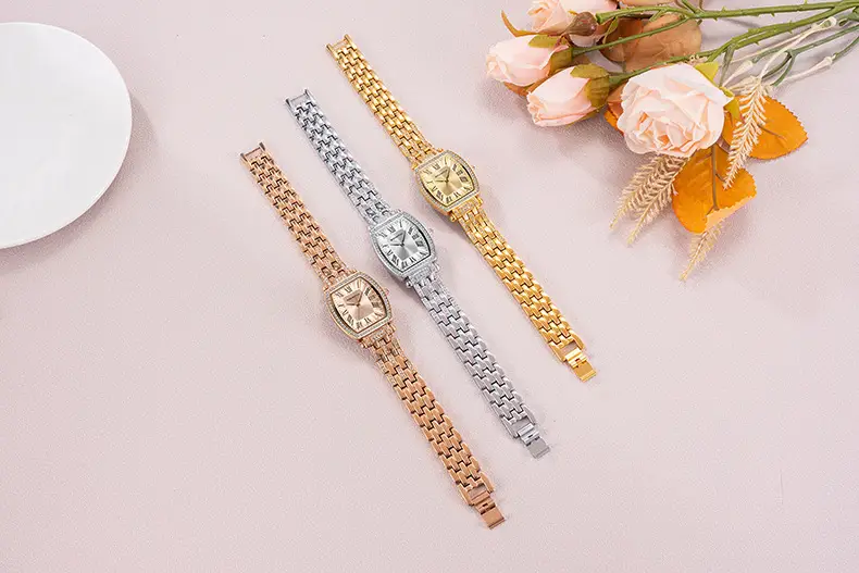 Rose Gold Cross Bracelet Women's Quartz Watch with Roman Scale — feature 11