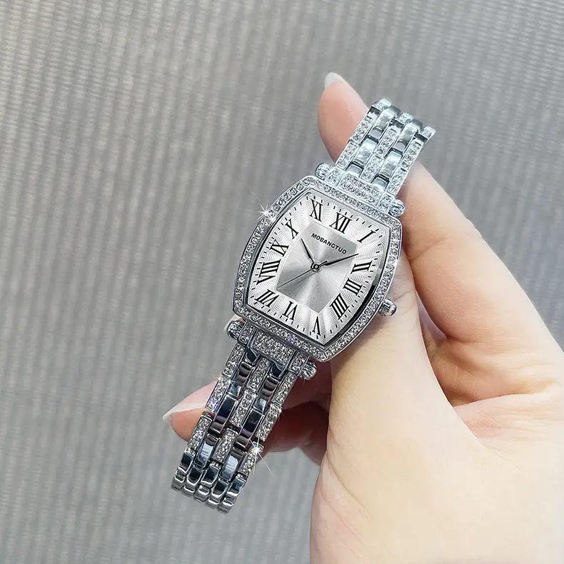 Rose Gold Cross Bracelet Women's Quartz Watch with Roman Scale — feature 16