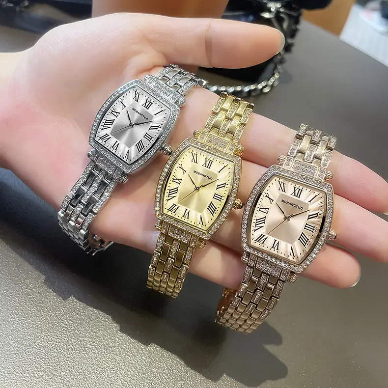 Rose Gold Cross Bracelet Women's Quartz Watch with Roman Scale — feature 19