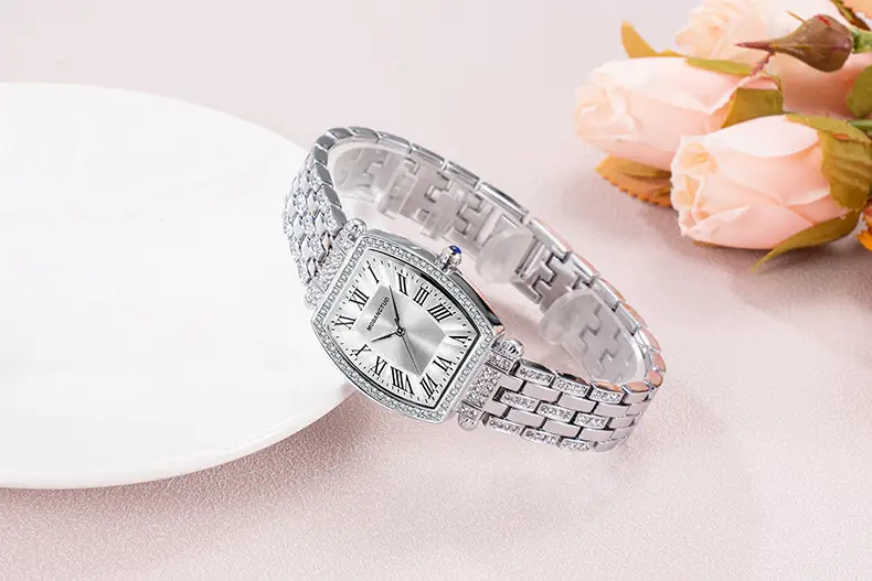 Rose Gold Cross Bracelet Women's Quartz Watch with Roman Scale — feature 4