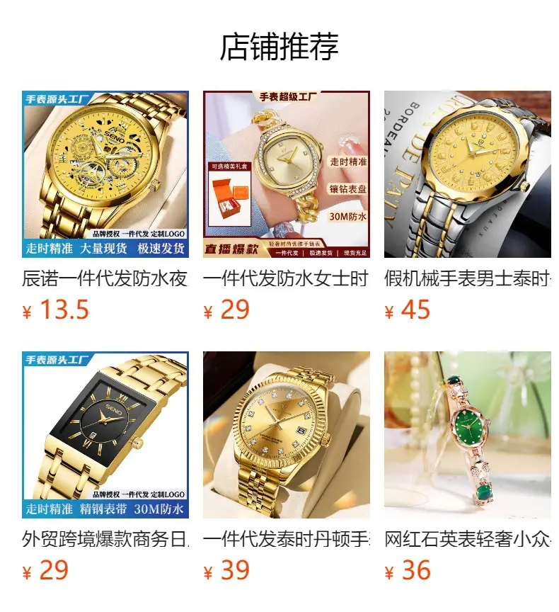 Gold Quartz Watch with Diamond Cover, Waterproof Steel Band, Cross-Border Design — feature 1