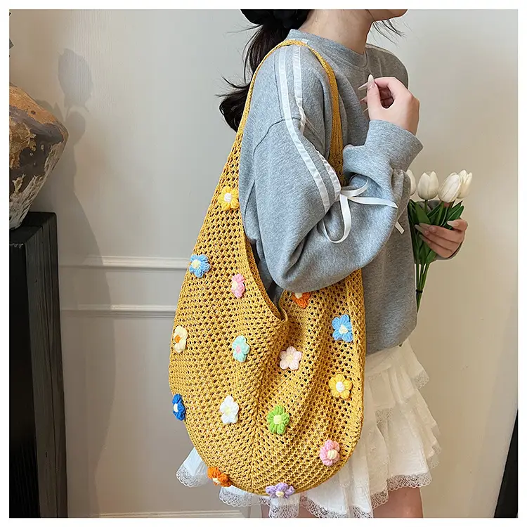 Handwoven Flower Bag for Women Small Fresh Casual Shoulder Bag — feature 13