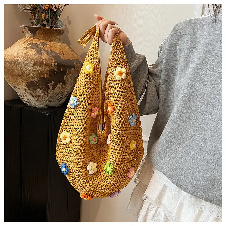 Handwoven Flower Bag for Women Small Fresh Casual Shoulder Bag — feature 14