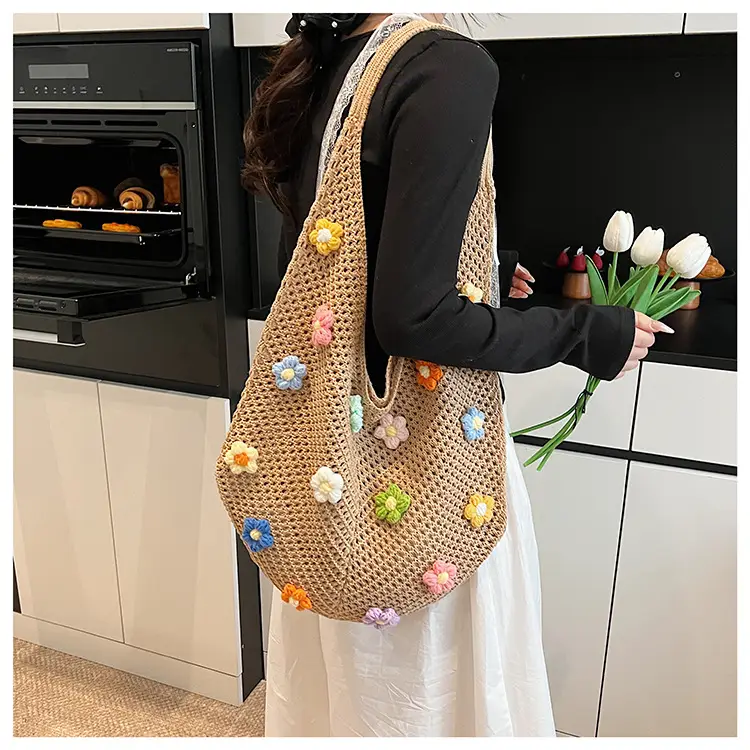 Handwoven Flower Bag for Women Small Fresh Casual Shoulder Bag — feature 18