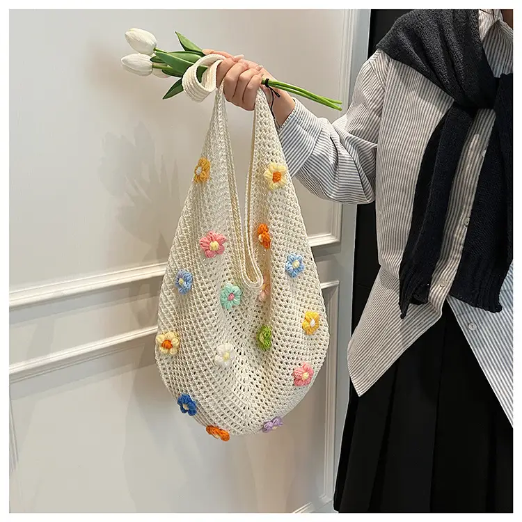 Handwoven Flower Bag for Women Small Fresh Casual Shoulder Bag — feature 22