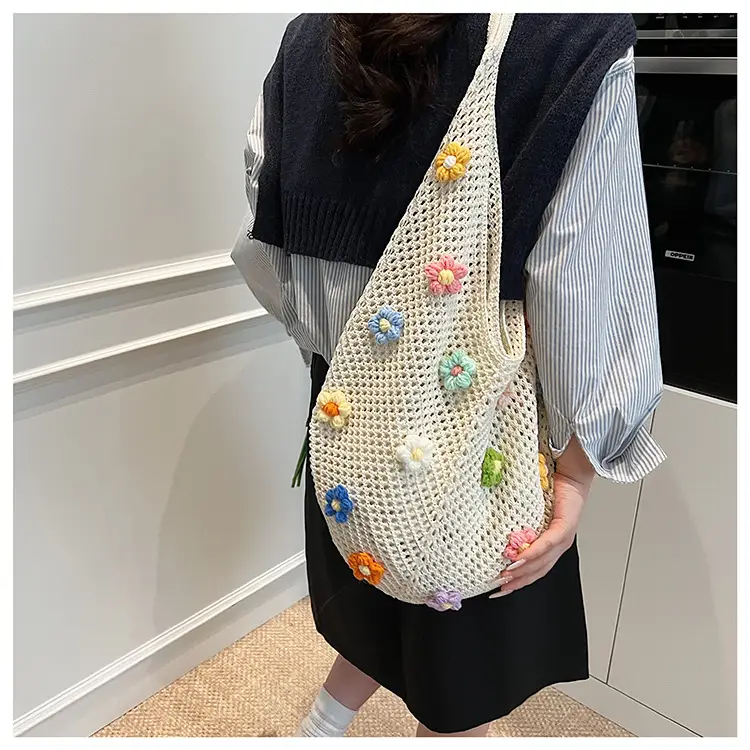 Handwoven Flower Bag for Women Small Fresh Casual Shoulder Bag — feature 26