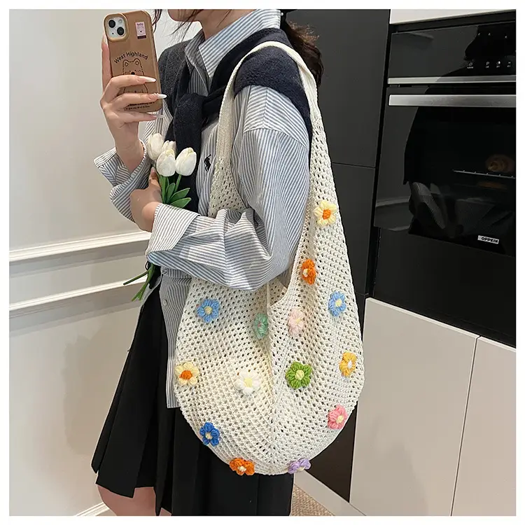 Handwoven Flower Bag for Women Small Fresh Casual Shoulder Bag — feature 28