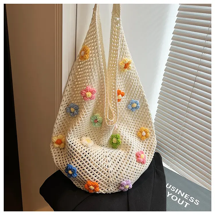 Handwoven Flower Bag for Women Small Fresh Casual Shoulder Bag — feature 30