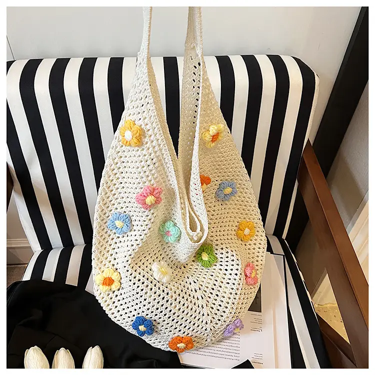 Handwoven Flower Bag for Women Small Fresh Casual Shoulder Bag — feature 32