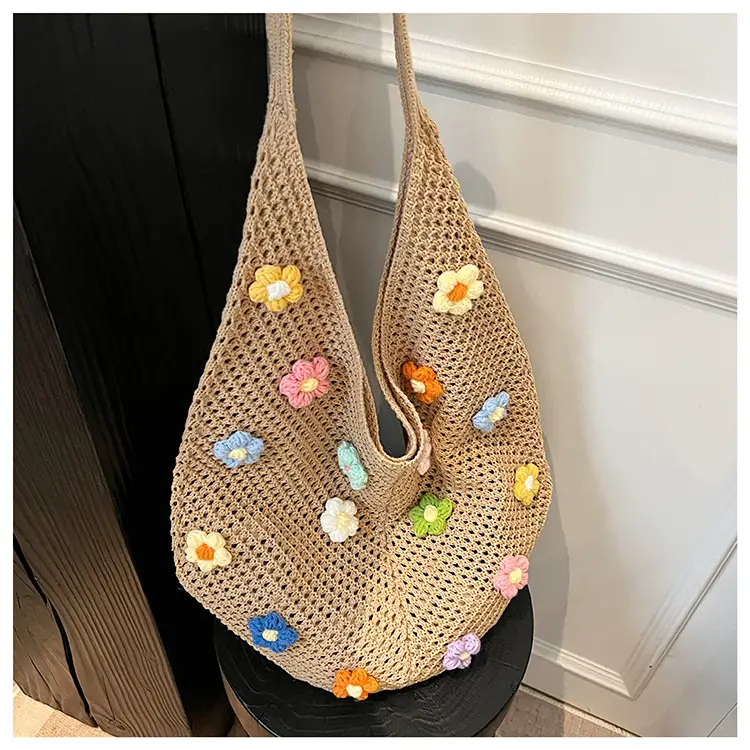 Handwoven Flower Bag for Women Small Fresh Casual Shoulder Bag — feature 34