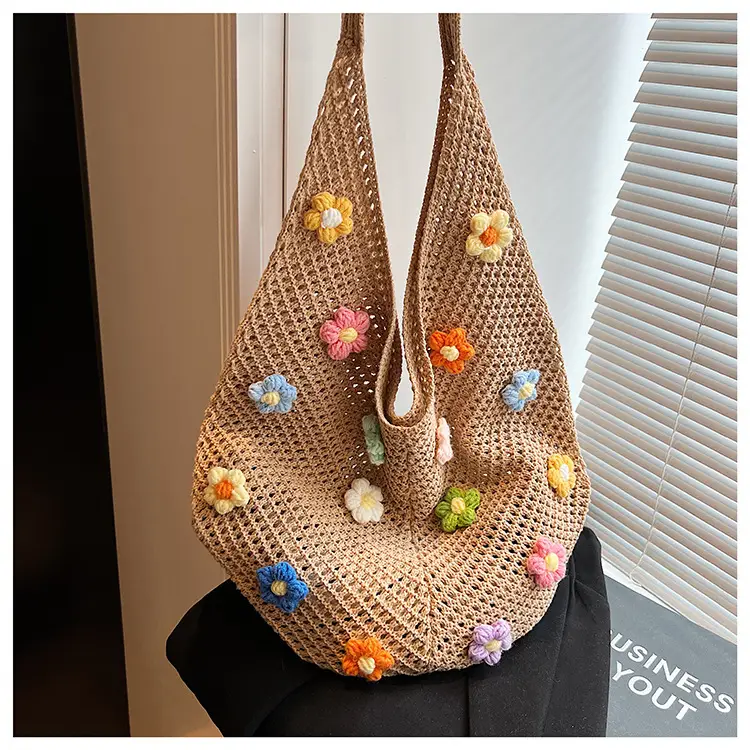 Handwoven Flower Bag for Women Small Fresh Casual Shoulder Bag — feature 36