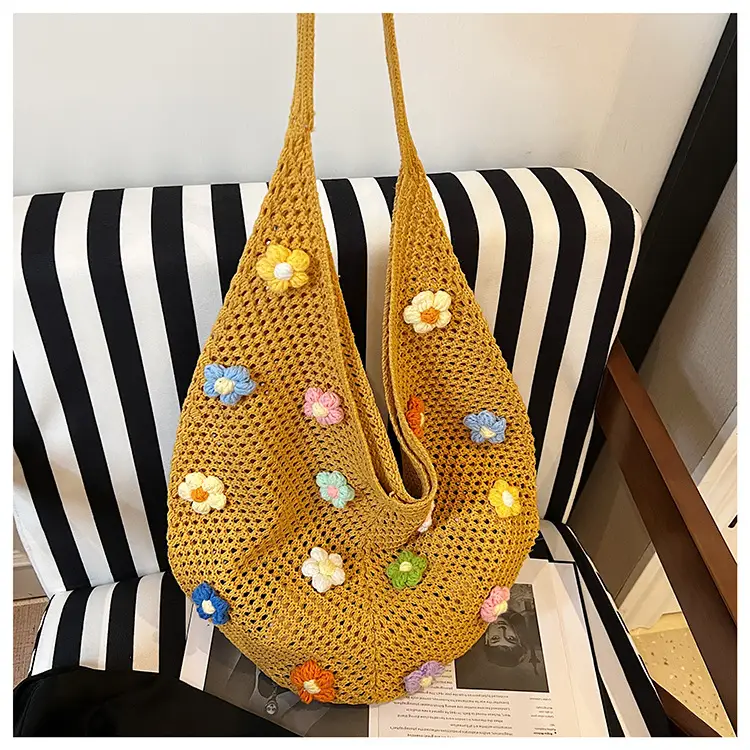 Handwoven Flower Bag for Women Small Fresh Casual Shoulder Bag — feature 37
