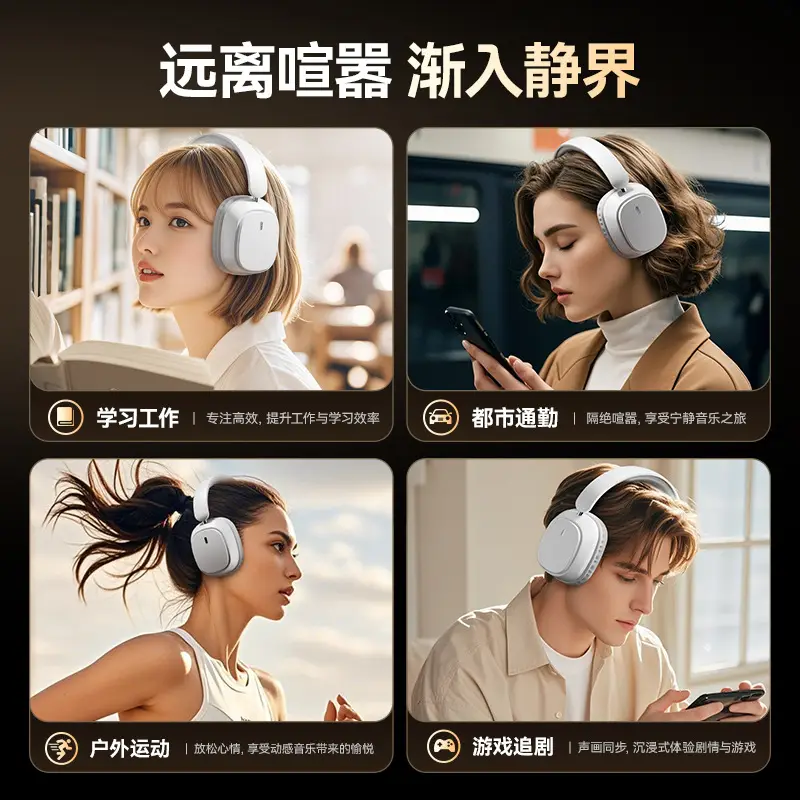 Pink Bluetooth Headset for Laptops, Long Lasting, Wireless - Image 7