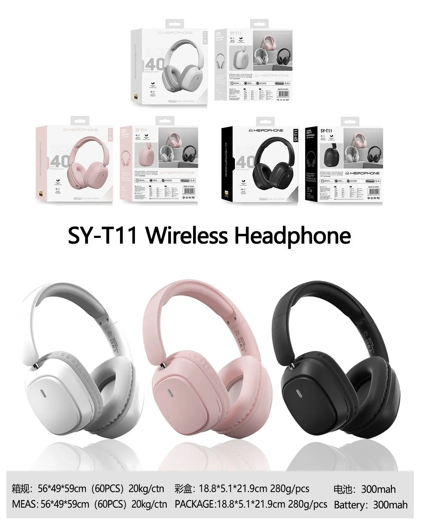 Pink Bluetooth Headset for Laptops, Long Lasting, Wireless — feature 4