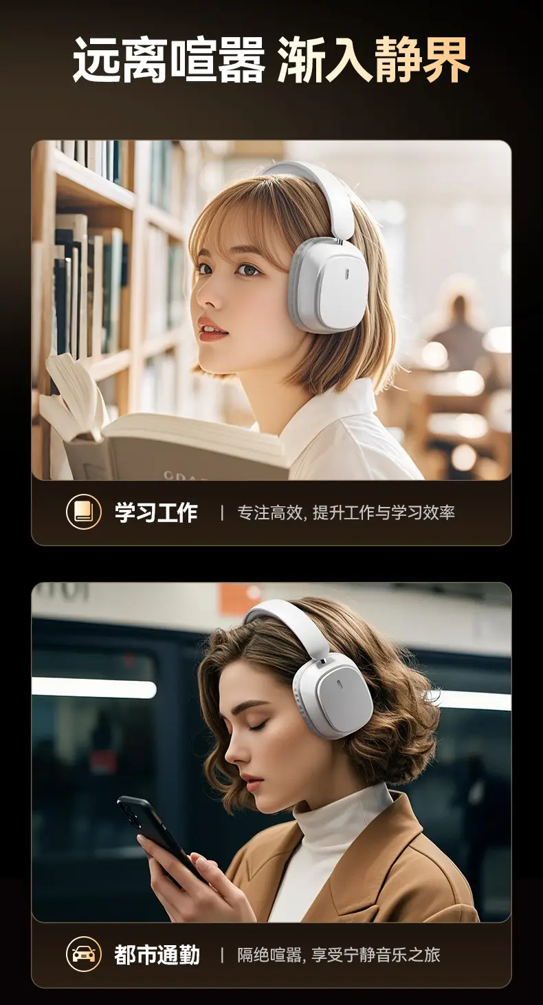 Pink Bluetooth Headset for Laptops, Long Lasting, Wireless — feature 7