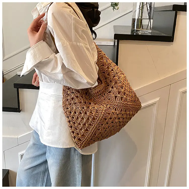 Cross-Border Woven Straw Bag Women Large Capacity 2025 — feature 11
