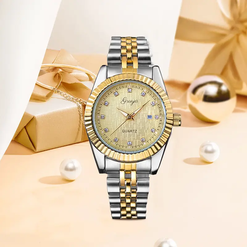 Women's Gold Plated Rolex Imitation Waterproof Watches — feature 4