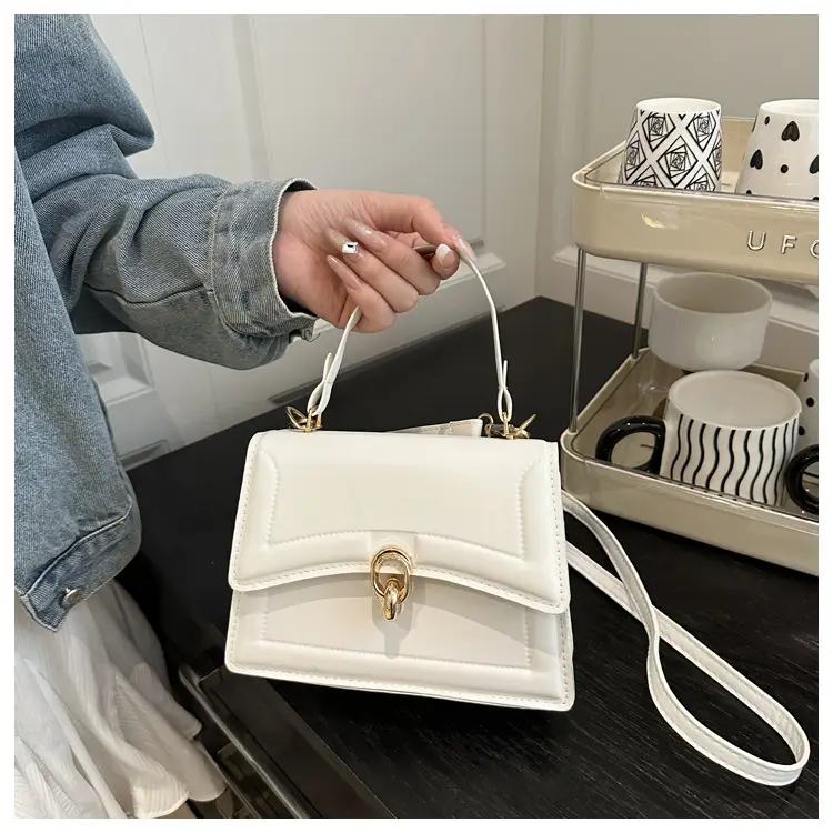 Women's Cream Leather Shoulder Crossbody Bag 2025 — feature 24