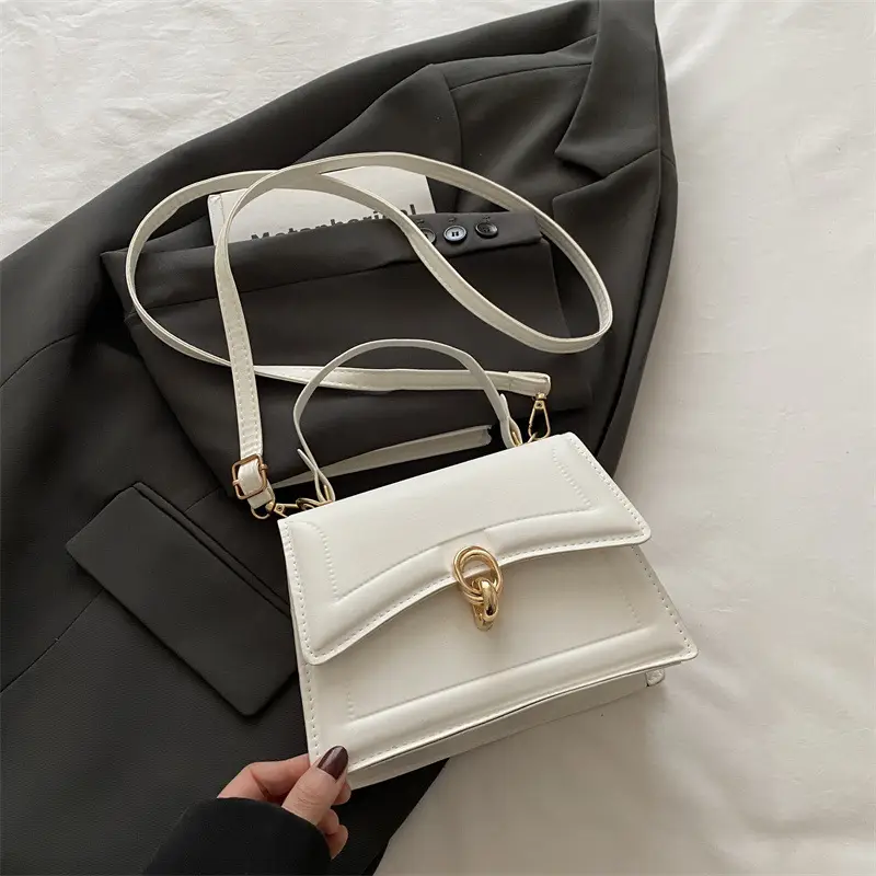 Women's Cream Leather Shoulder Crossbody Bag 2025 - Image 2