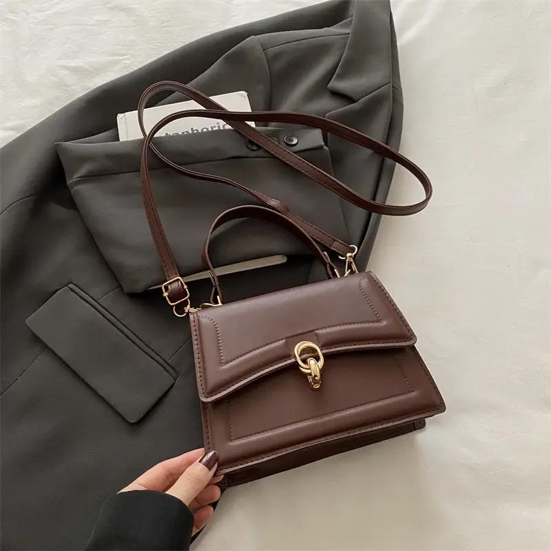Women's Cream Leather Shoulder Crossbody Bag 2025 - Image 6