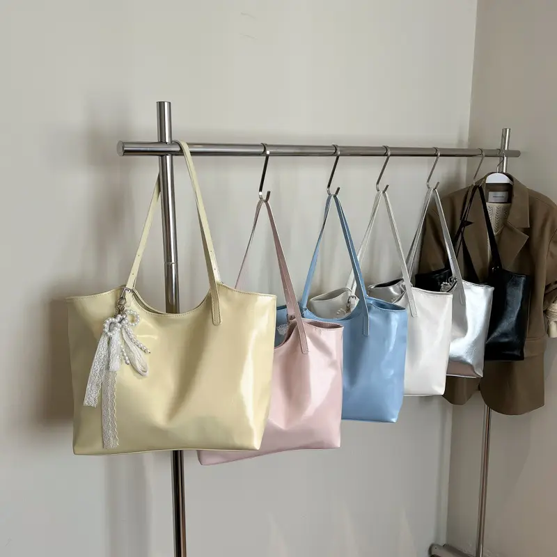 Pink Pearl Embellished Tote Bag for Women - Image 10