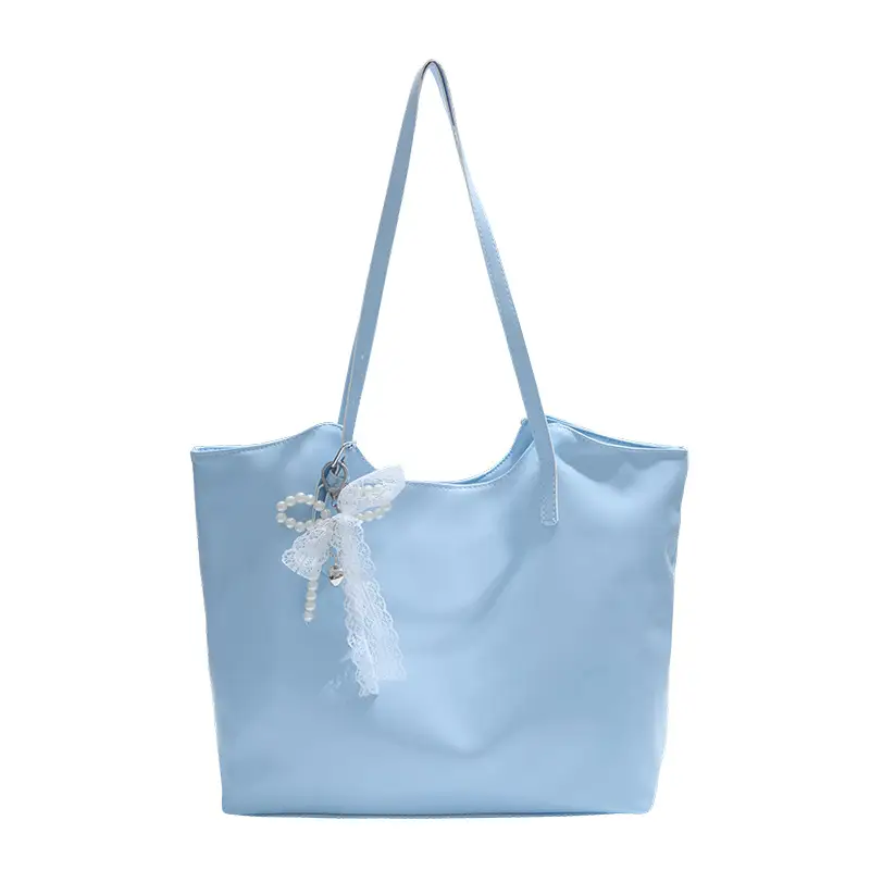 Pink Pearl Embellished Tote Bag for Women - Image 11