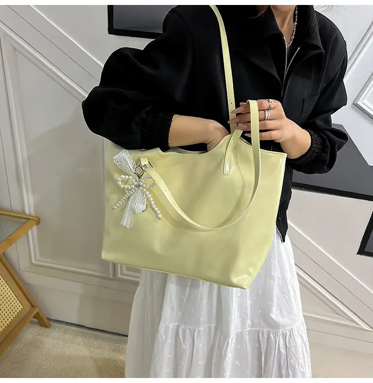 Pink Pearl Embellished Tote Bag for Women — feature 11