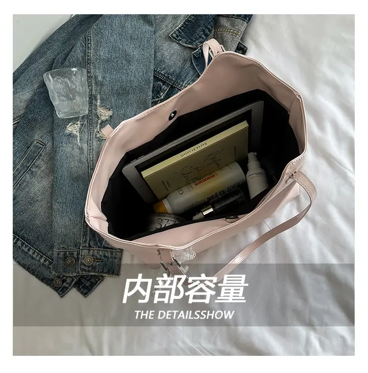 Pink Pearl Embellished Tote Bag for Women — feature 4