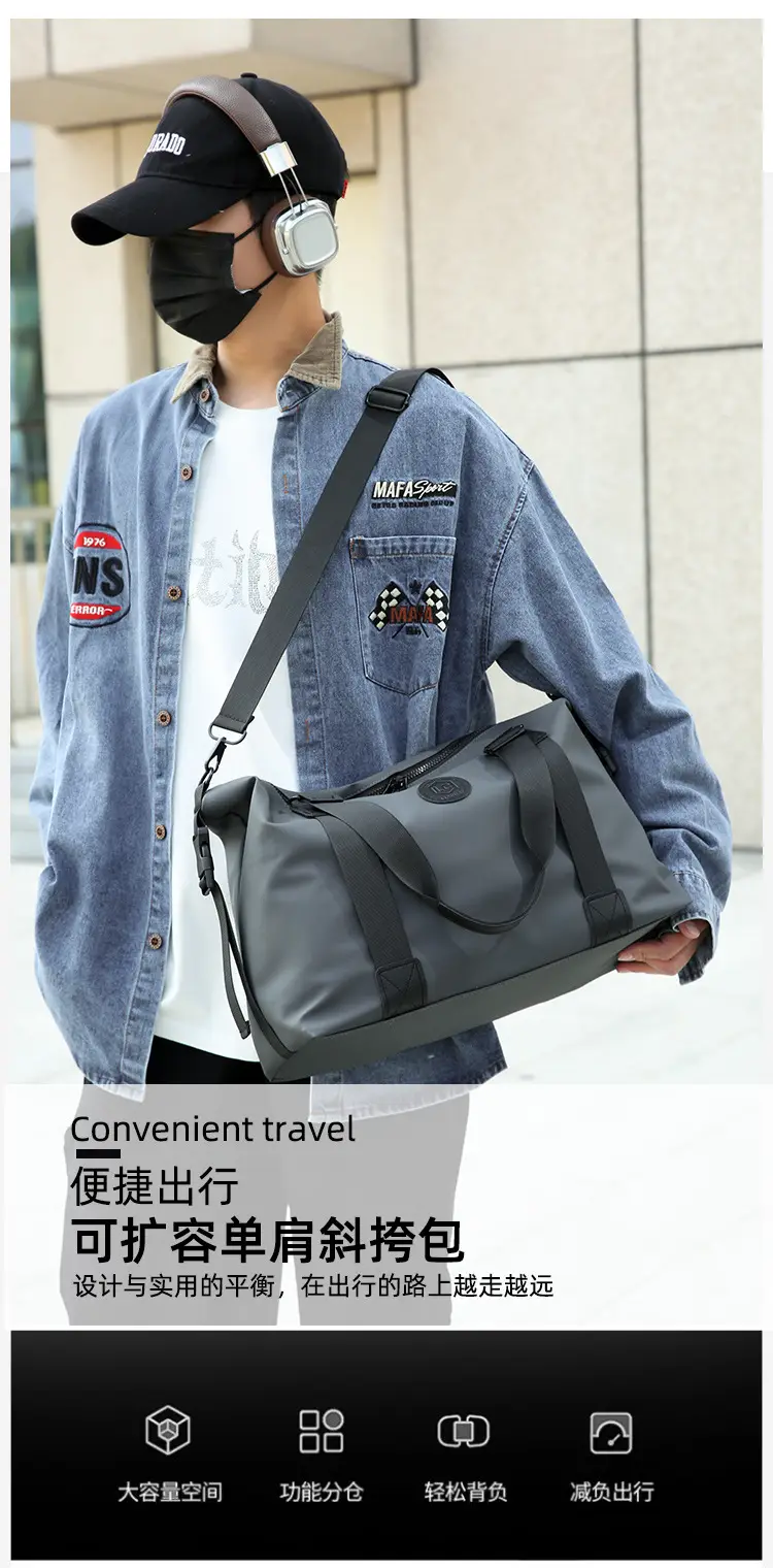 2025 Black Nylon Shoulder Bag Large Capacity Fashion Crossbody — feature 2