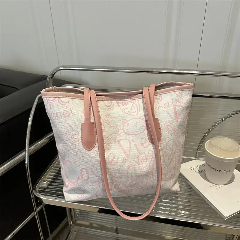 Large Printed Shoulder Tote Bag for Women 2025 - Image 4