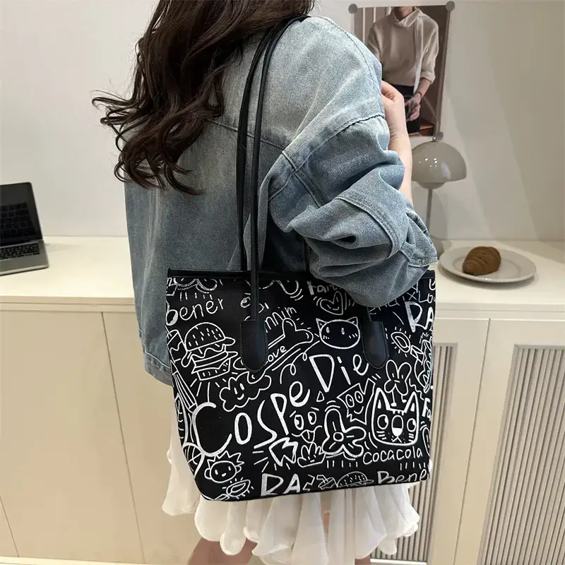 Large Printed Shoulder Tote Bag for Women 2025 - Image 6