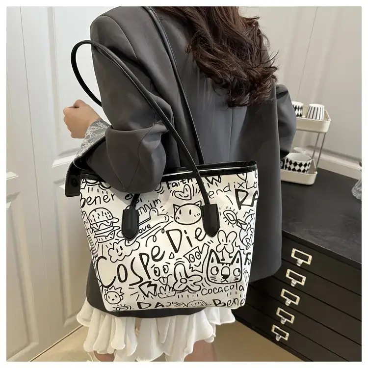 Large Printed Shoulder Tote Bag for Women 2025 — feature 10