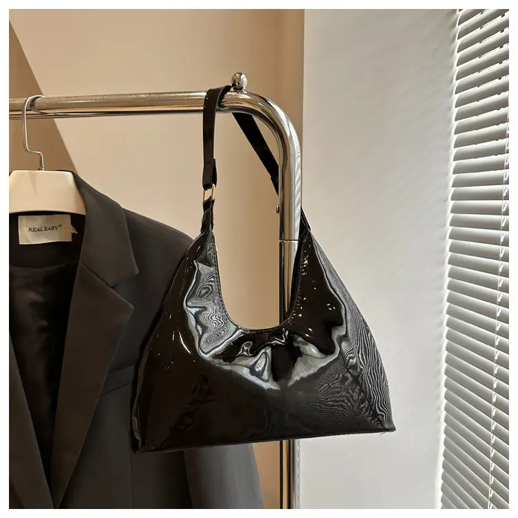 Glossy Red Patent Leather Shoulder Bag for Women — feature 20