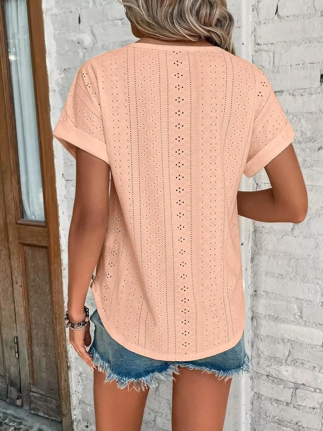 Women Casual T-Shirt Curved Hem Summer Spring 2025 — feature 10