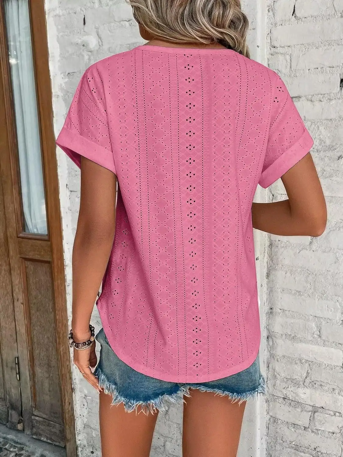 Women Casual T-Shirt Curved Hem Summer Spring 2025 — feature 14
