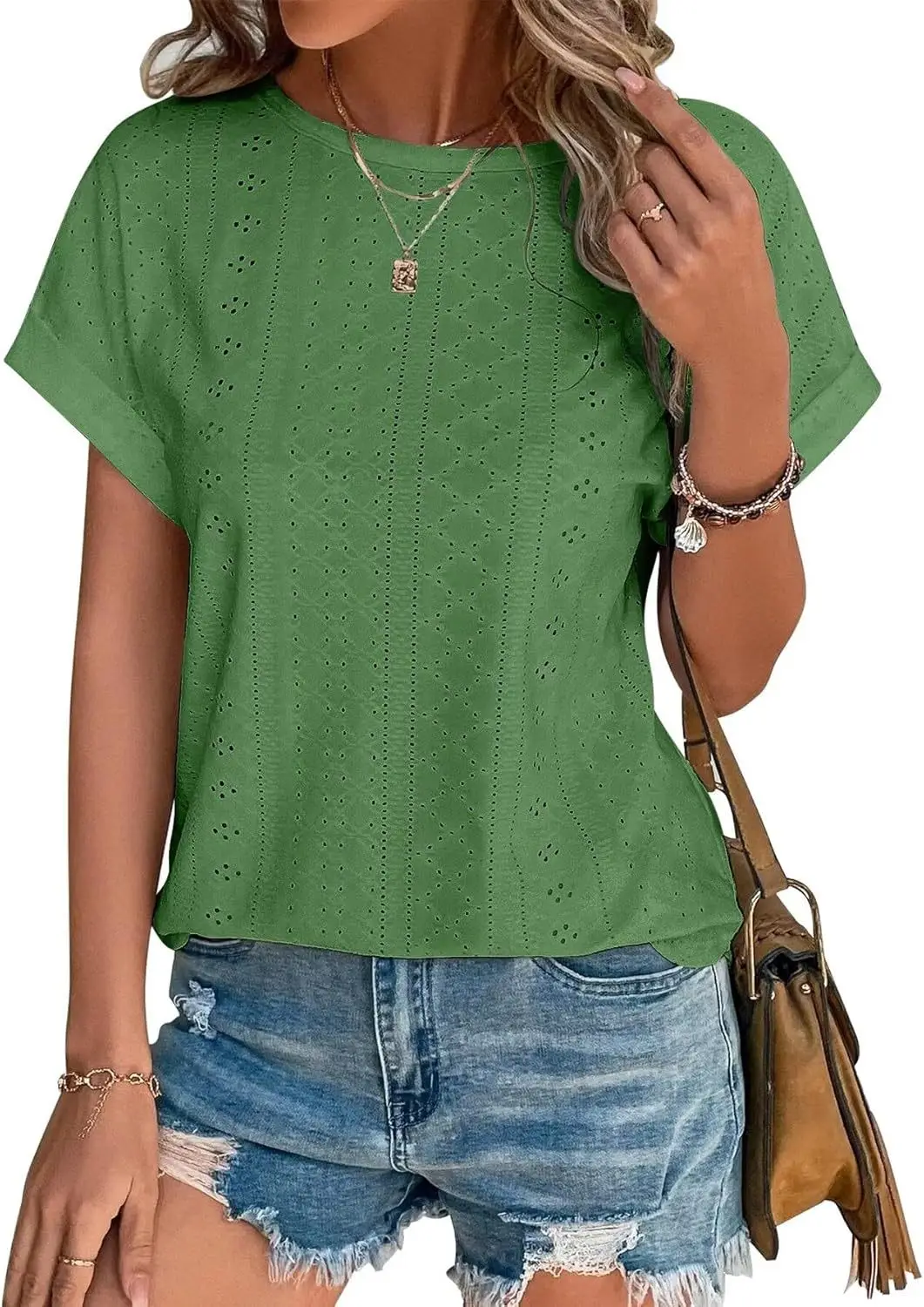 Women Casual T-Shirt Curved Hem Summer Spring 2025 — feature 22