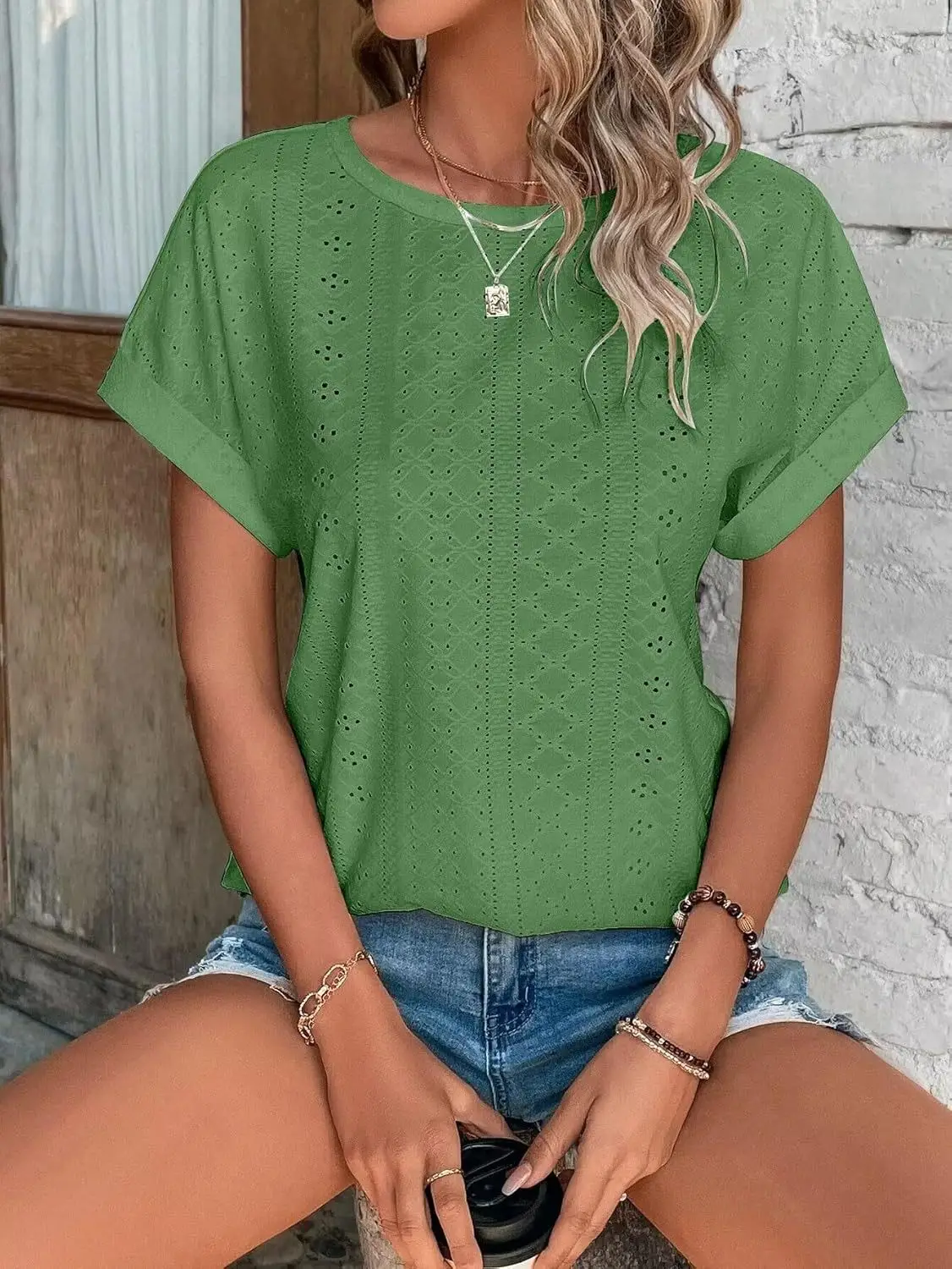 Women Casual T-Shirt Curved Hem Summer Spring 2025 — feature 25