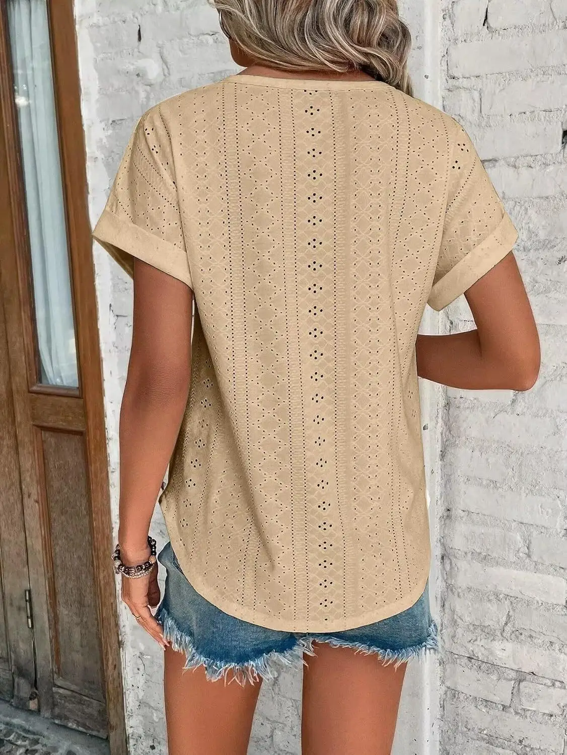 Women Casual T-Shirt Curved Hem Summer Spring 2025 — feature 27