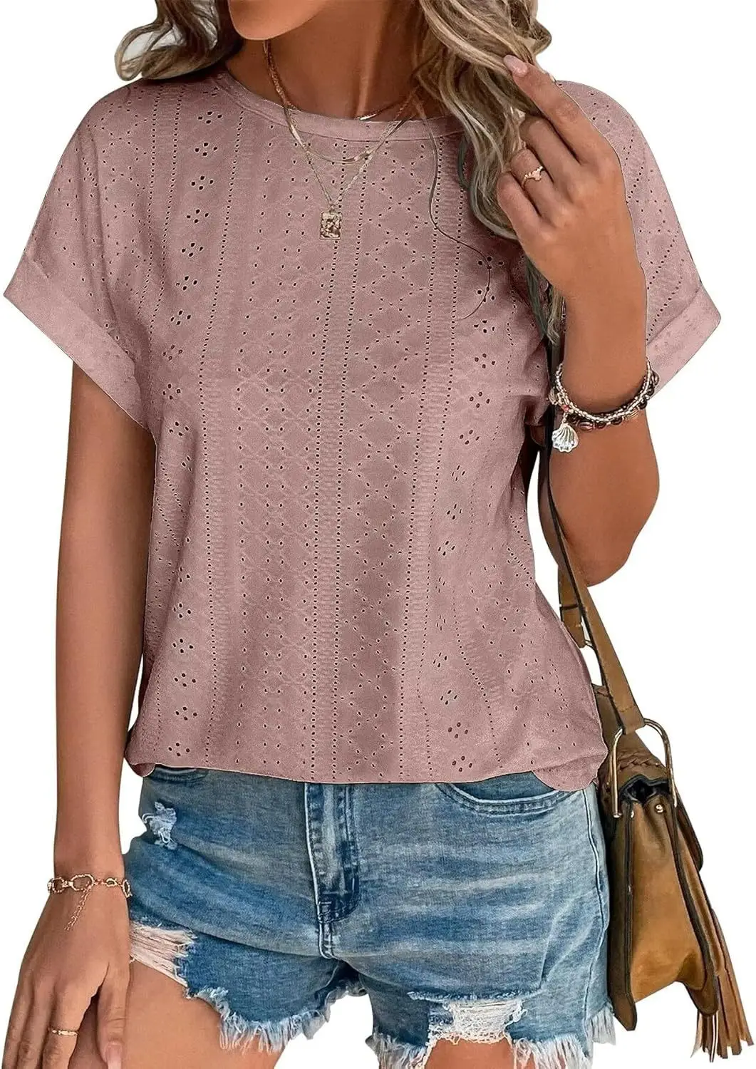 Women Casual T-Shirt Curved Hem Summer Spring 2025 — feature 30