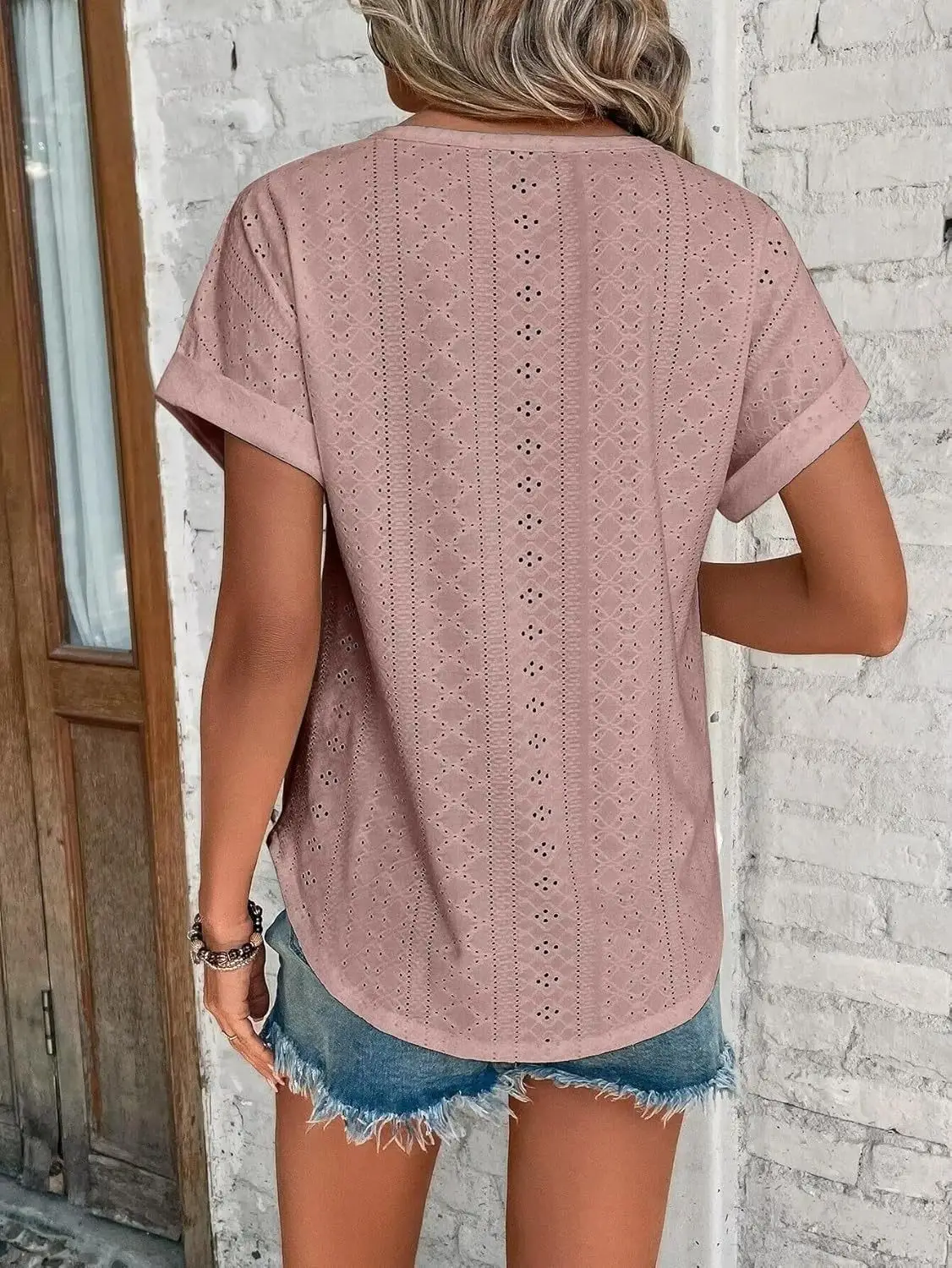 Women Casual T-Shirt Curved Hem Summer Spring 2025 — feature 31