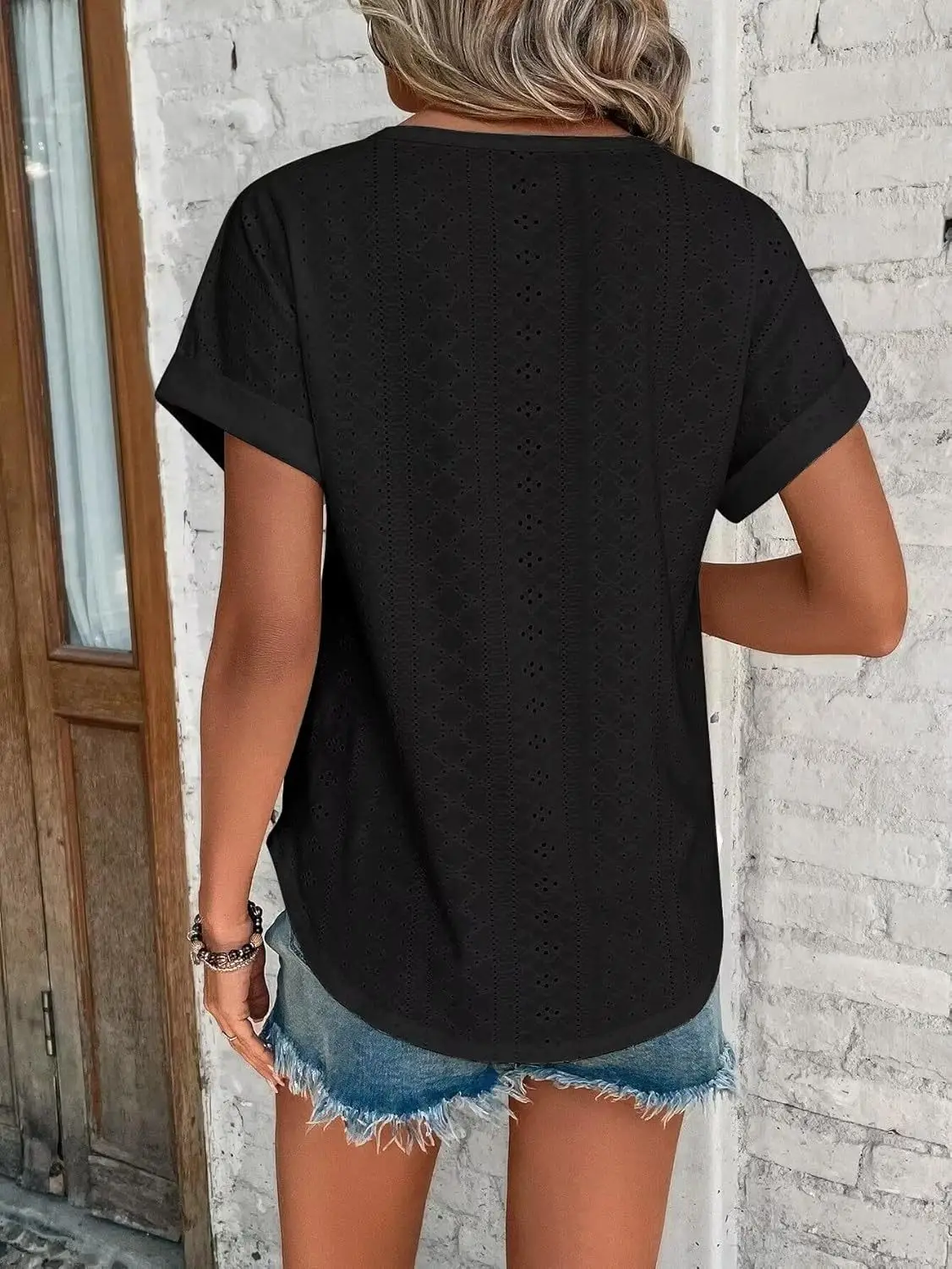 Women Casual T-Shirt Curved Hem Summer Spring 2025 — feature 35