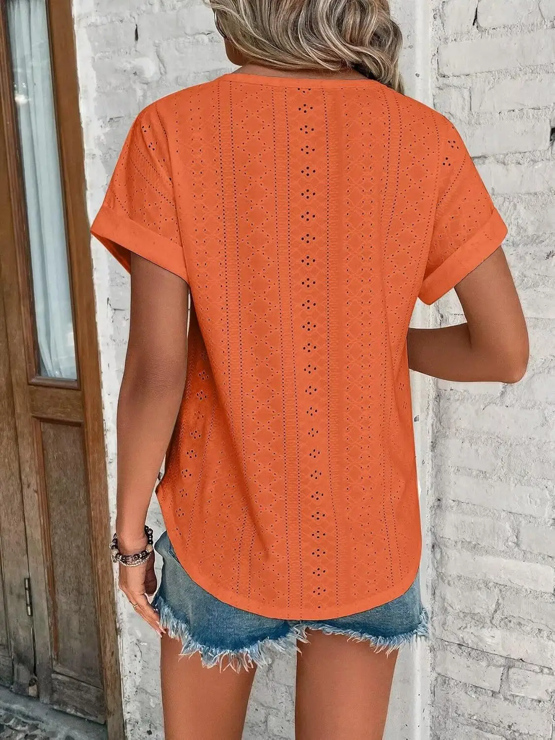 Women Casual T-Shirt Curved Hem Summer Spring 2025 — feature 41