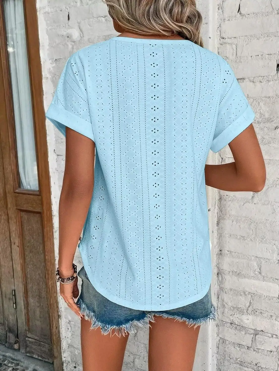 Women Casual T-Shirt Curved Hem Summer Spring 2025 — feature 6