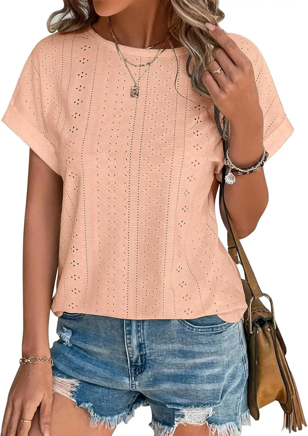 Women Casual T-Shirt Curved Hem Summer Spring 2025 — feature 9