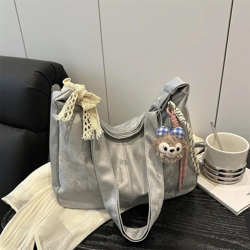 Pink Lace Shoulder Bag for Women, Large Capacity, Casual Commute - Image 13
