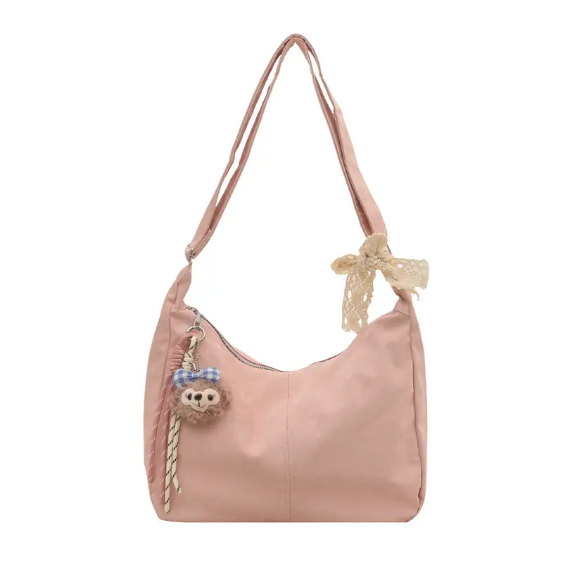 Pink Lace Shoulder Bag for Women, Large Capacity, Casual Commute - Image 15
